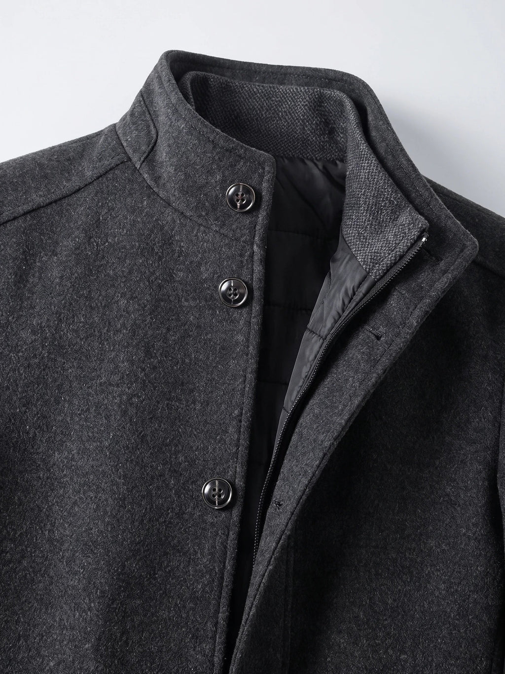 Wesley | Single-Breasted Stand-Collar Winter Coat