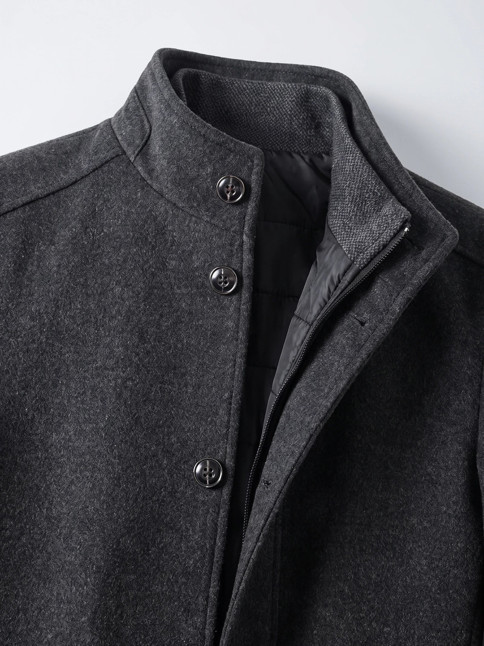 Wesley | Single-Breasted Stand-Collar Winter Coat