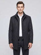 Wesley | Single-Breasted Stand-Collar Winter Coat