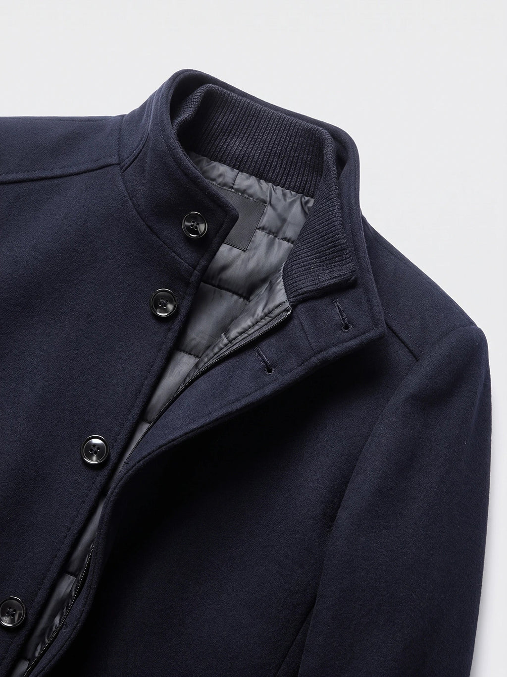 Wesley | Single-Breasted Stand-Collar Winter Coat