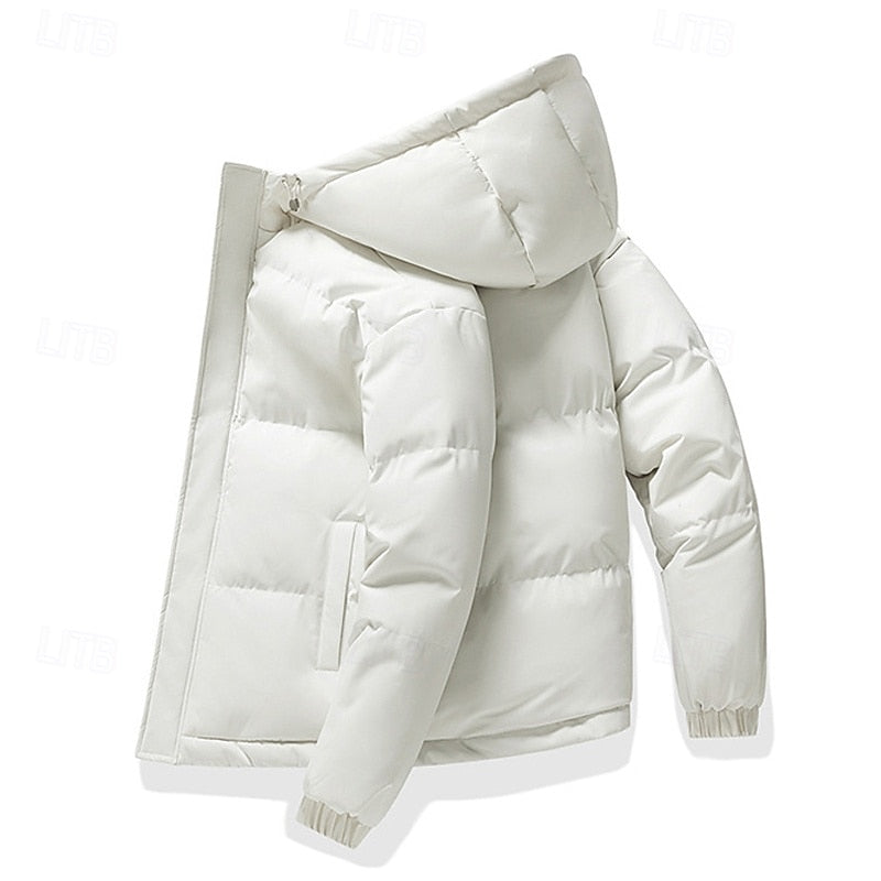 Men's thick insulated hooded puffer — additional view