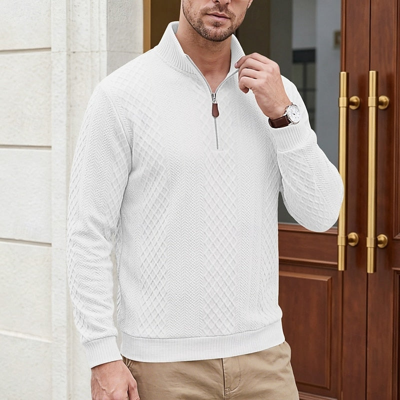 Kester | Textured Quarter-Zip Sweater