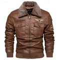 Men's aviator bomber jacket in coffee