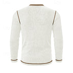 Men's ribbed long sleeve henley shirt — additional view