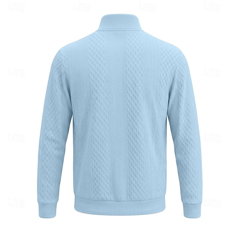Kester | Textured Quarter-Zip Sweater