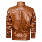 Men's classic leather bomber jacket — additional view