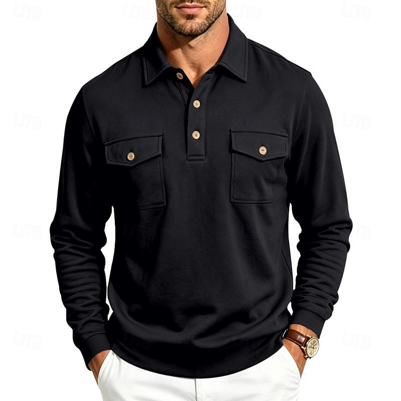 Rhodes | Long Sleeve Polo Shirt